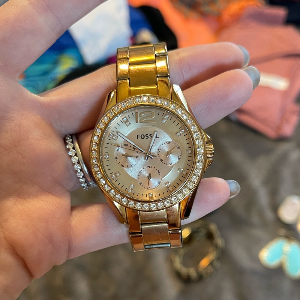 Rose Gold Fossil Watch